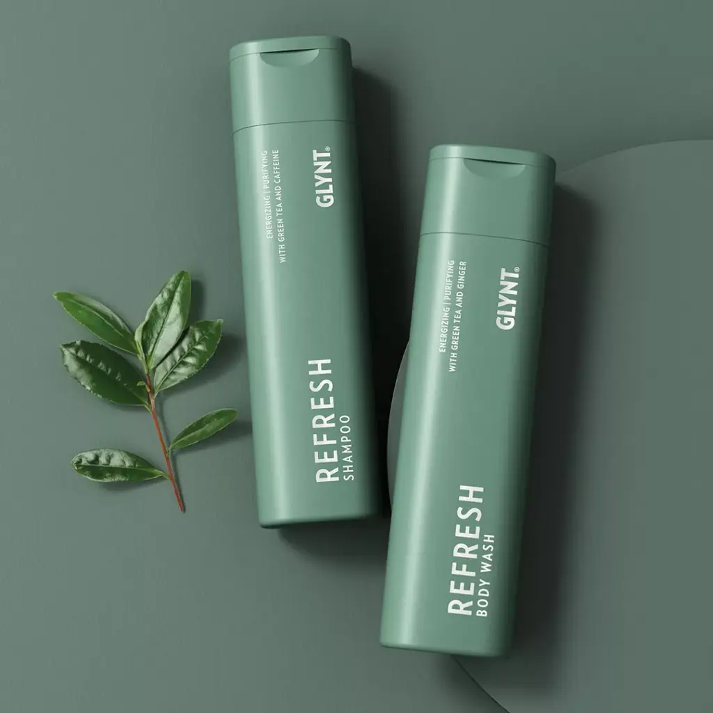 Żel pod prysznic REFRESH – zielona herbata i imbir dla nawilżenia i świeżości skóry GLYNT — zdjęcie 2