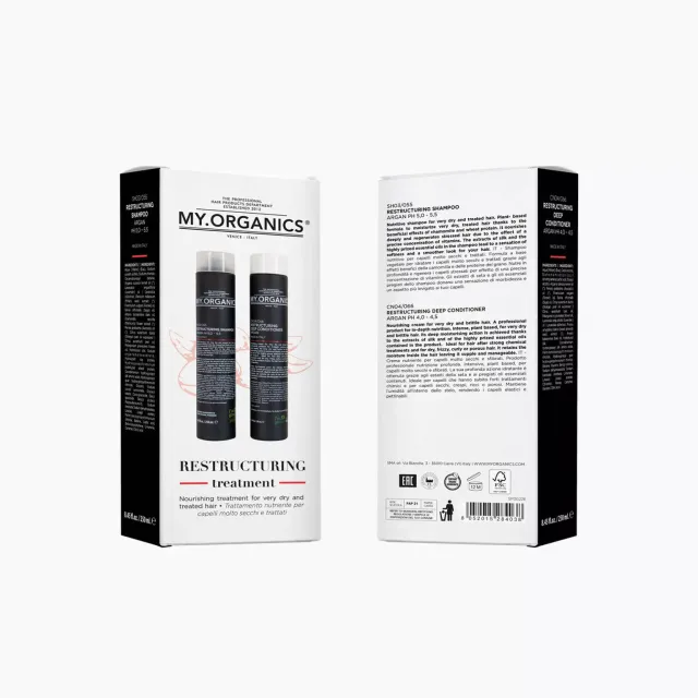 Zestaw odbudowujący My.Organics Restructuring Treatment Box – szampon i odżywka 250 ml