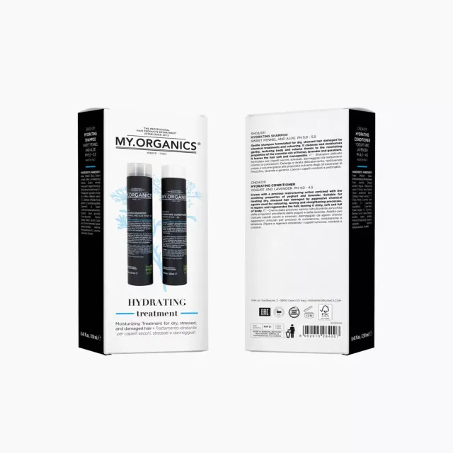 Zestaw nawilżający My.Organics Hydrating Treatment Box – szampon i odżywka 250 ml