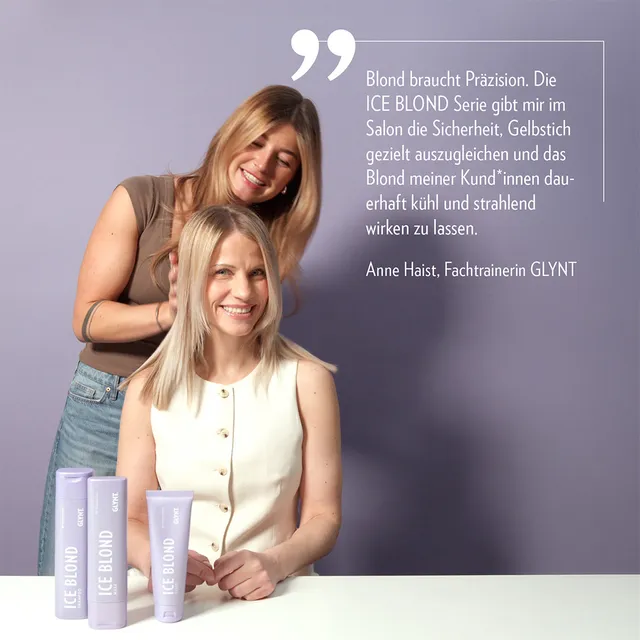 Szampon Glynt ICE BLOND – fioletowy pigment przeciw żółtym tonom dla blond i siwych włosów
