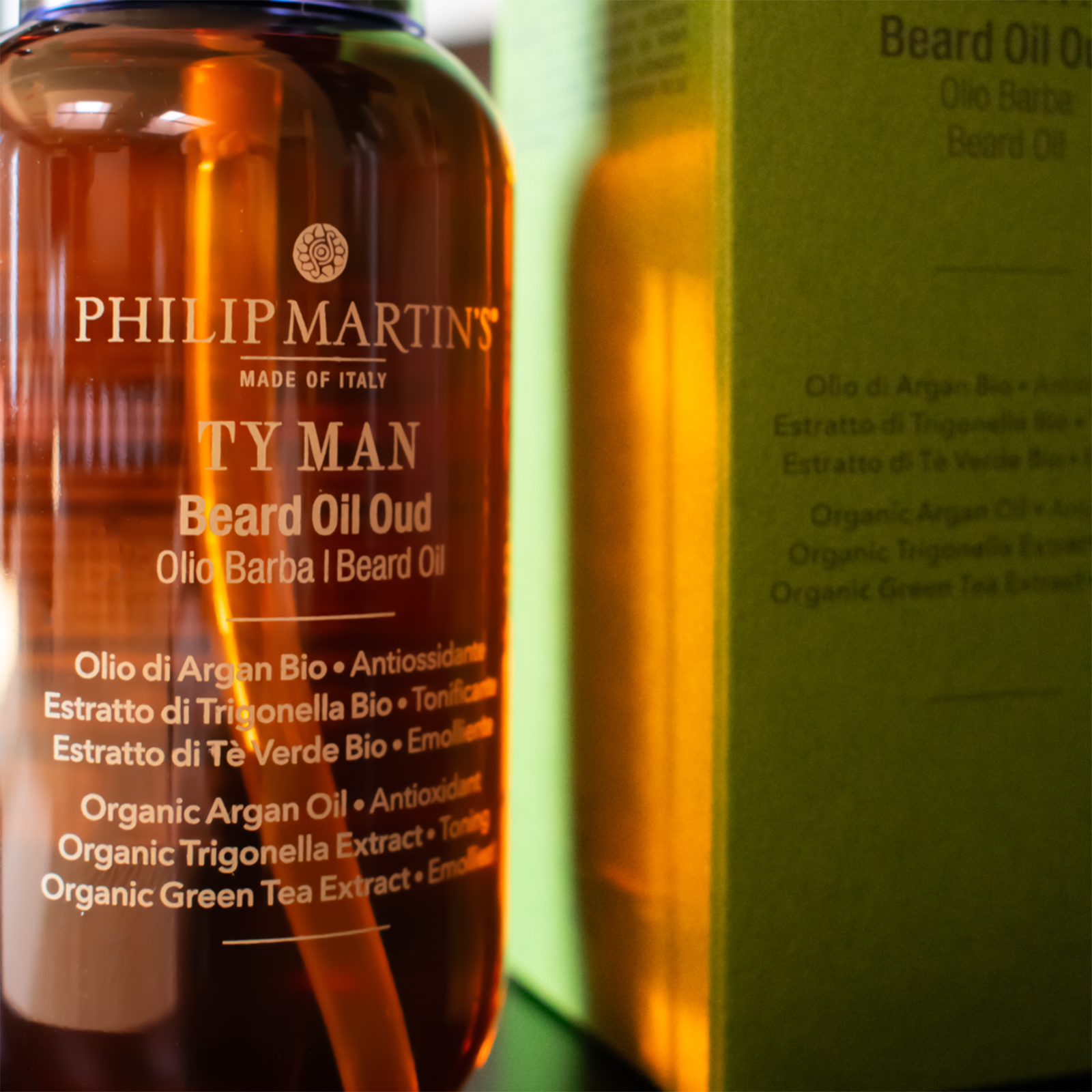 Philip Martin’s Ty Man Beard Oil OUD - emoliencyjny i odżywczy olejek do brody - obrazek 2