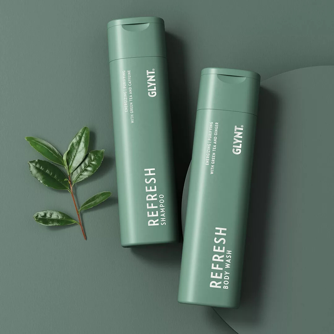 Żel pod prysznic REFRESH – zielona herbata i imbir dla nawilżenia i świeżości skóry GLYNT — zdjęcie 2